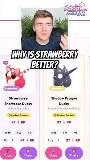 Adopt Me Strawberry Ducky Is RARER? #adoptme #shorts #adoptmeroblox #roblox