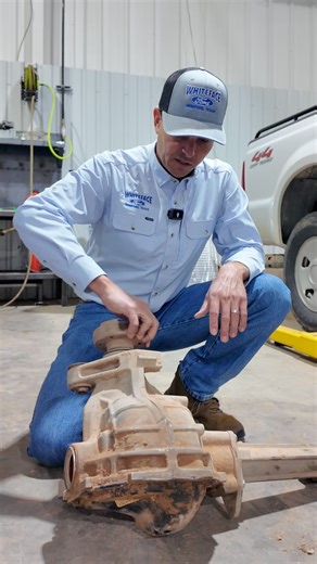 Front Differentials Need Service Too ❤️ Ever pulled a cover and found no fluid inside? This shows why front differentials aren’t “lifetime fill” and how skipping service can wreck a truck fast. How often do you check your diff fluid? #WorkTruck #DifferentialService #TruckMaintenance | Whiteface Ford