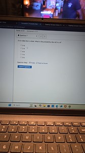 A six-sided die is rolled. What is the probability the roll is ... | Filo