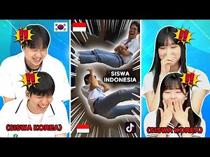Reaksi Siswa KOREA Nonton Tiktok Permainan Siswa INDONESIA 🤣🤣 🇮🇩🇰🇷