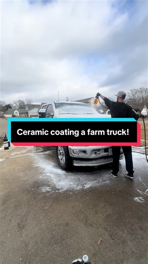 Ceramic coating a farm truck. 🤘🏼 #autodetailing #ceramiccoating #detailersoftiktok #fyp #foryoupage