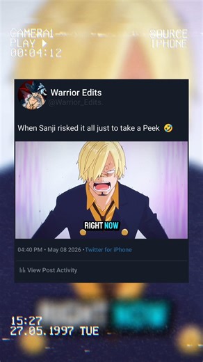 Sanji risked it all for a Peek 🤣