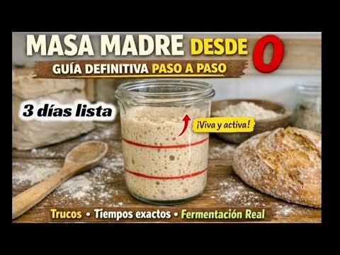Cómo Hacer Masa Madre Rápida en Casa — Curso Completo 3 Días #MasaMadre #PanArtesano #CursoPanaderia