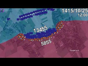 Battle of Agincourt in 1 minute using Google Earth