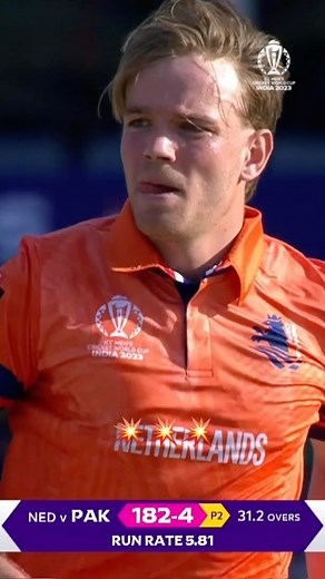 1.2M views · 7.7K reactions | Bas de Leede strikes twice, strikes big!  #CWC23 #Cricket #CricketReels | ICC - International Cricket Council | Facebook