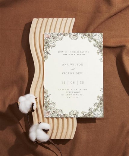 Modern Wedding Invitation Card - Etsy