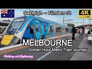 Melbourne Metro Train Ride Journey 🌇 Oakleigh to Flinders Street Station & Walkthrough Tour 2025 4K