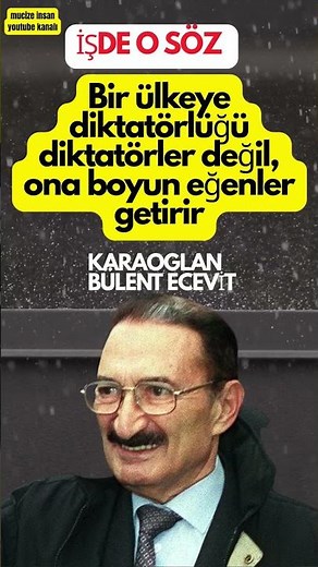 BÜLENT ECEVİT'TEN TARİHİ SÖZ: Diktatörlüğü Getirenler!" #viral #keşfet #short