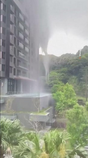 Video of a powerful #earthquake collapsing a building in #Taiwan