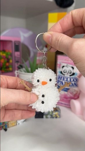 diy snowman keychain ⛄️