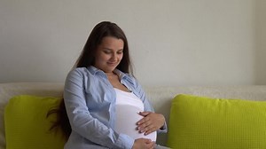 Cute Pregnant Woman Strokes Large Belly Stock Footage Video (100% Royalty-free) 1078305092 | Shutterstock