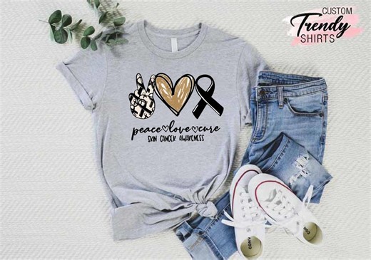 Skin Cancer Shirt Women, Skin Cancer Survivor Gift, Melanoma Cancer Warrior Shirt,skin Cancer Awareness,cancer Support Gift,motivational Tee - Etsy