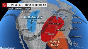 Enormous storm could produce blizzard, widespread severe weather next week