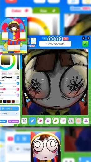 Pomni ART in roblox Draw me (rate1/10?!)#roblox #art #speedpaint #memes