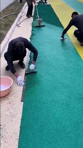 epdm particle construction process #efficiency #easy #smartwork #shorts