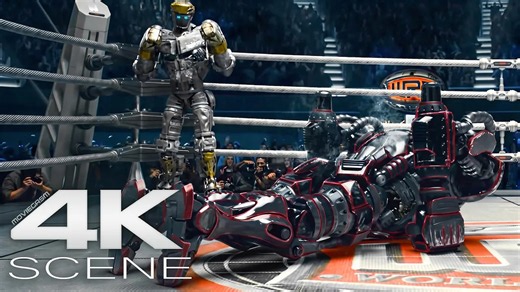 Atom vs. Zeus final battle (4K Blu-ray) fight scene Real Steel
