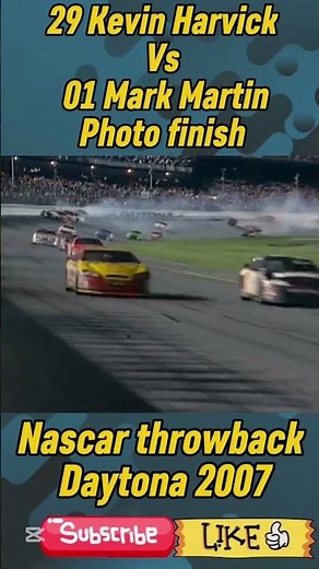 Nascar 29 Kevin Harvick vs 01 Mark Martin photo finish #nascar #racing
