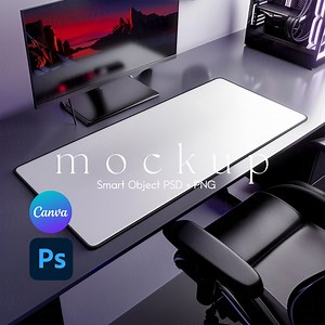 Desk Mat Mockup, Canva PNG and Smart Object PSD, Mousepad Mockup, Custom Desk Mat - Etsy Australia