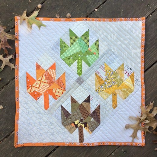 Scrappy Maple Leaf Quilt Pattern and Tutorial - Sewing With Scraps