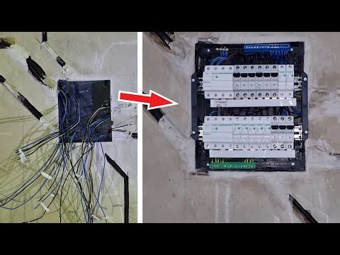 Wiring Electrical Distribution Box (10 hours of work in 6 min Time-Lapse)
