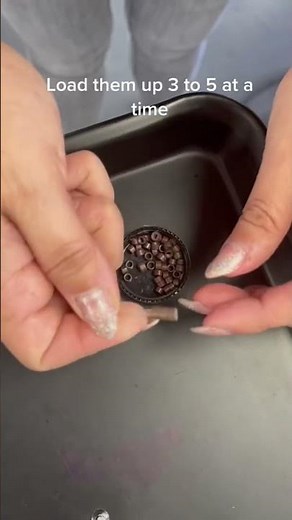 Hair Extensions Hack - How to quickly load up the loop tool with silicone beads for Hair Extensions