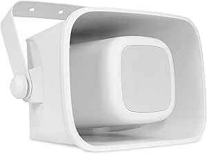 Pure Resonance Audio H6 Indoor/Outdoor Horn Speaker - 6.5" 60 Watts 4 Ohm/70V/100V PA Loudspeaker, Mounting Bracket Included