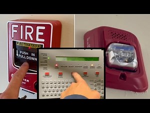 Fire alarm testing at my old elementary school new Notifier fully addressable system