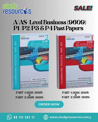 A/AS-Level Business (9609) P1, P2, P3 & P4 Past Papers⭐