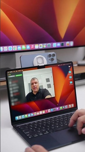 iOS 16 - Belkin MagSafe Continuity Camera Mount for macOS Ventura
