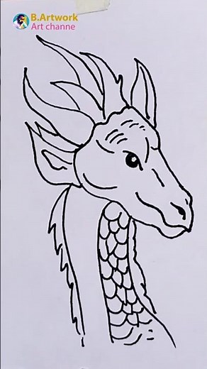 Easy Dragon Drawing for Beginners #drawing #art #shorts #b.artwork