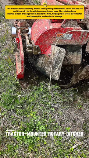 Digging Farm Drainage Trenches With a Rotary Ditcher #FarmDrainage #Trencher #USA