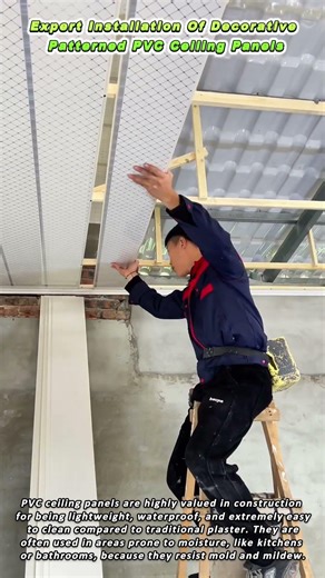 Expert Installation Of Decorative Patterned PVC Ceiling Panels