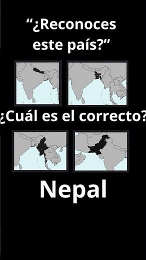 ¿Puedes encontrar Nepal en el mapa? 🗺️ #mapasdelmundo #adivinaelpaís #geografía