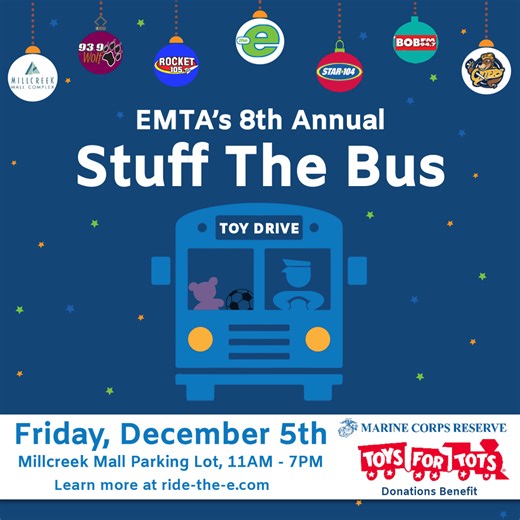 EMTA Stuff the Bus donation event to aid Erie County Toys for Tots