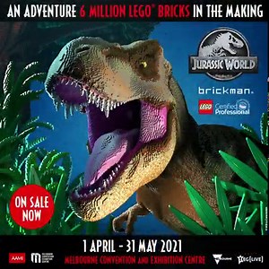 An adventure 6 million LEGO® bricks in the making. 🦕 Don’t miss your chance to see the largest LEGO® brick exhibition in Australian history. Jurassic World by Brickman premiers at Melbourne Convention and Exhibition Centre (MCEC) from 1st April, tickets are on sale now! http://bit.ly/JW-bms | Jurassic World