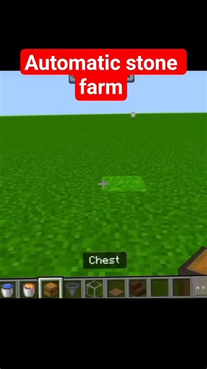 Minecraft Automatic Stone Farm ⛏️ | 🔥Easiest Auto Stone Farm! 🪨 | Minecraft Survival 🔧 #shorts
