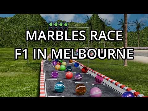 Marble Grand Prix in Melbourne! 🏁 10 Lap Colorful Race Simulation in 4K