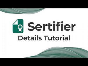 Smart Certificate Details | Sertifier Tutorial