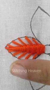 💥So pretty🧡 fancy flower embroidery tutorial🔥 #diy #useful #embroidery #trending #facebookreels #viralreels #cute #viralvideo #support #reelsfb #relax #reels #tricks #reels2024 #satisfying #viral #tutorial #sewingproject #reelsviral | Stitching Heaven