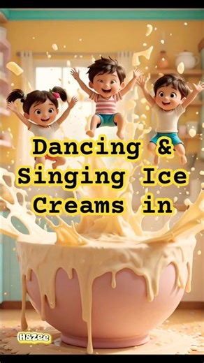 Dancing & Singing Ice Creams#aivideo #cute #3danimation #aiart #h&zee