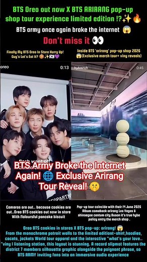 BTS Oreo + Exclusive Arirang Merch Tour 2026! 🗺️🔥#btsbabeisland#jk#taehyung#jin#jimin#oreo#worldtour