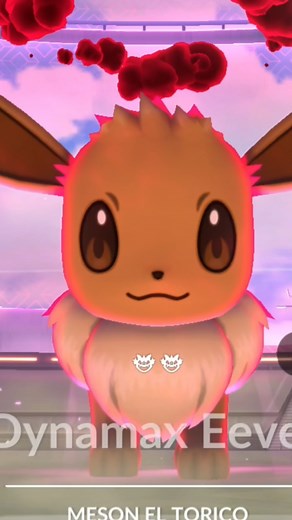 first ever dynamaX Eevee 😃. #pokemon #catch #pokemongo #eevee #dynamax #raid #pokemonunite #ball