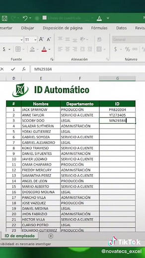 Cómo generar 1000 identificaciones automáticamente en Excel