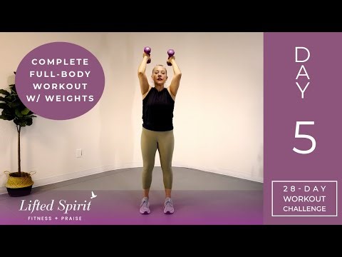 30 Min Full-Body Strength, Abs & Prayer Workout | Lifted Spirit Day 5 💪🙏
