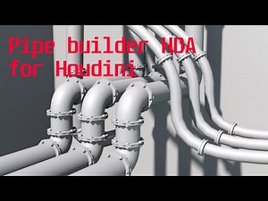 Procedural pipe builder HDA for Houdini