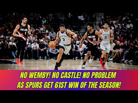 No Wemby! No Castle! No Problem As Spurs Get 61st Win Of The Season!