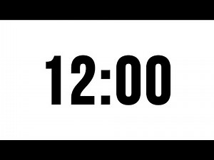 12 Minute Timer Without Music, Simple Countdown With Alarm At The End