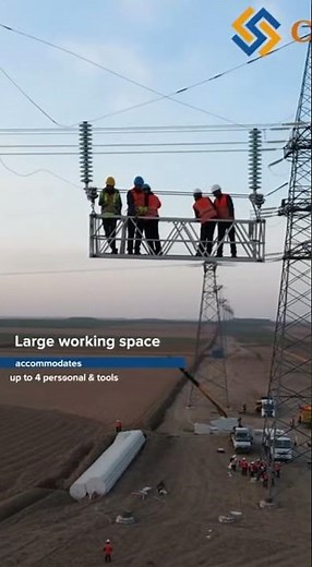 👷‍♂️ OHTL Safety Secret: The Best Working Platform for High Voltage Lines!