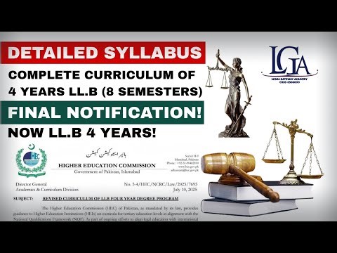 4 YEARS LLB PROGRAM ANNOUNCED! | Implementation in 2025 | SEMESTER WISE | CURRICULUM