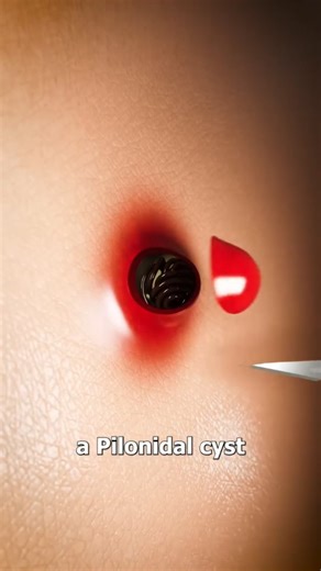science_learning.point on Instagram: "What_s Inside A Pilonidal Cyst_ 😨 Credit @zackdfilms #foryou #explorepage #explore #tranding #viralvideos #pilonidal"